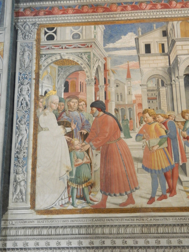 Fresco behind altar (San Agostino church, San Gimignano)